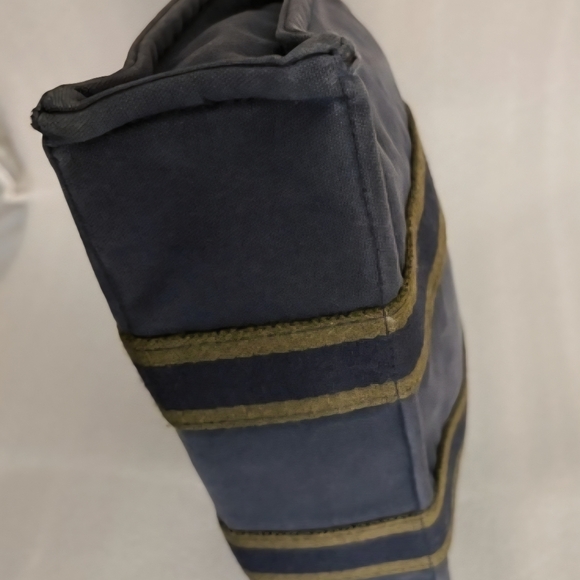 HERMES FOURRE TOUT PM TOTE BAG NAVY/GREEN - AUTHENTIC - Picture 6 of 14